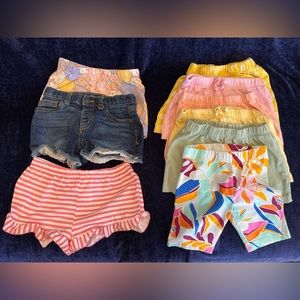 Little girl size 5T Summer shorts & tops: Place, Carter’s, Cat&Jack, used, good
